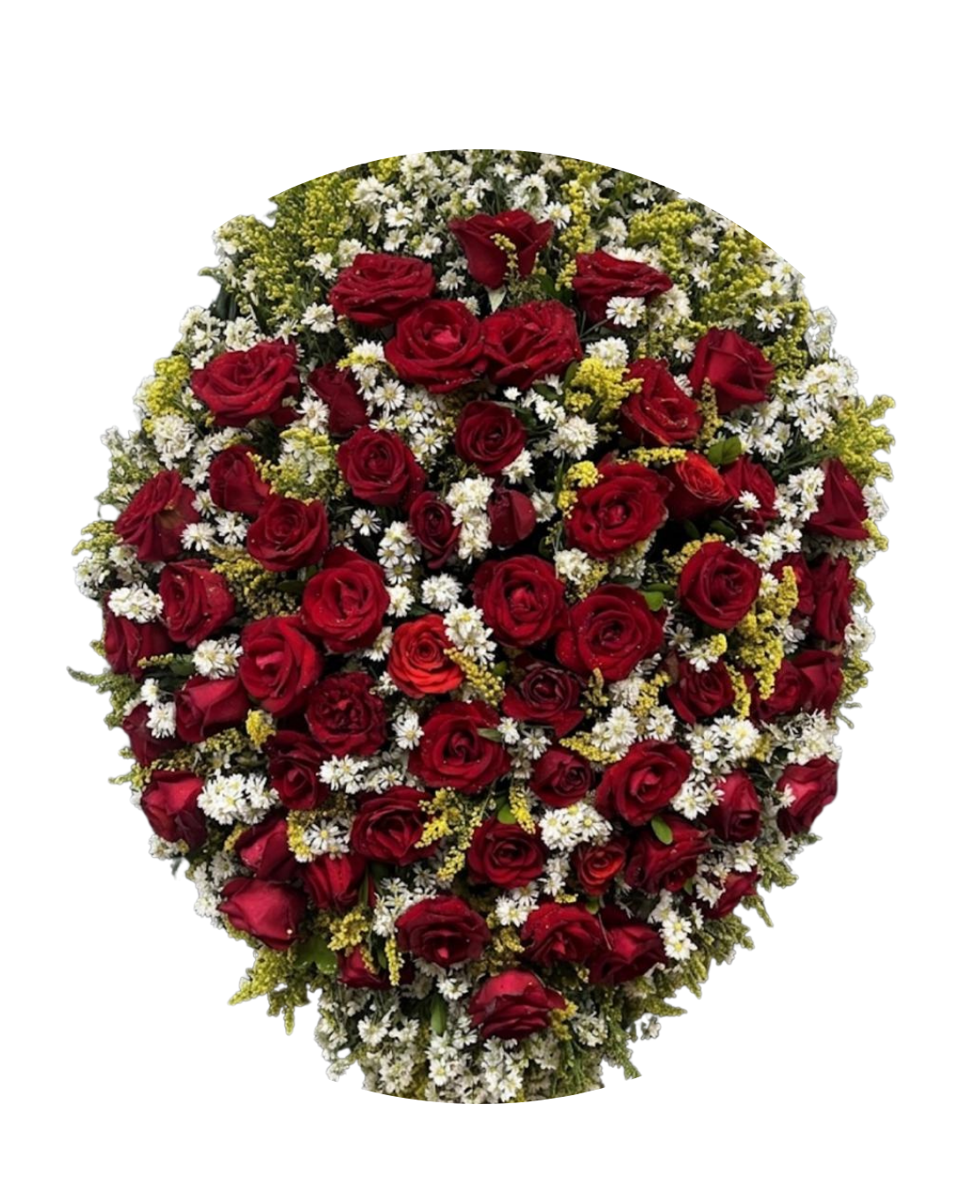 Coroa Especial de Rosas Vermelhas com Mosquitinho