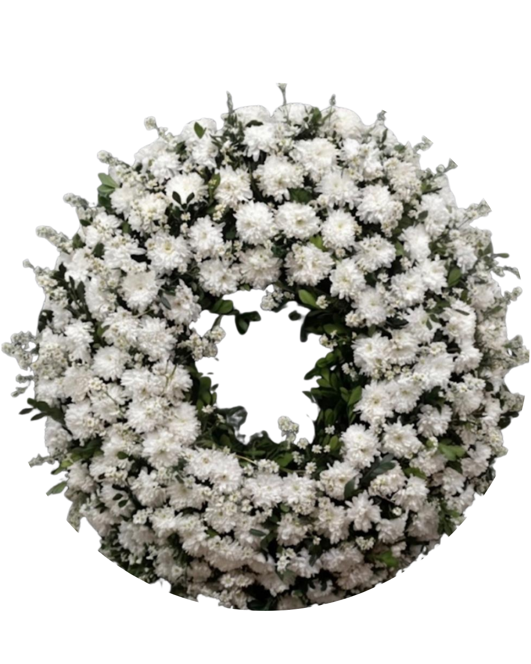 Coroa de Flores Branca Aberta Especial