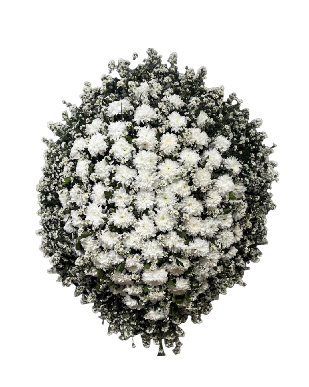 Coroa de Flores Branca Redonda Especial